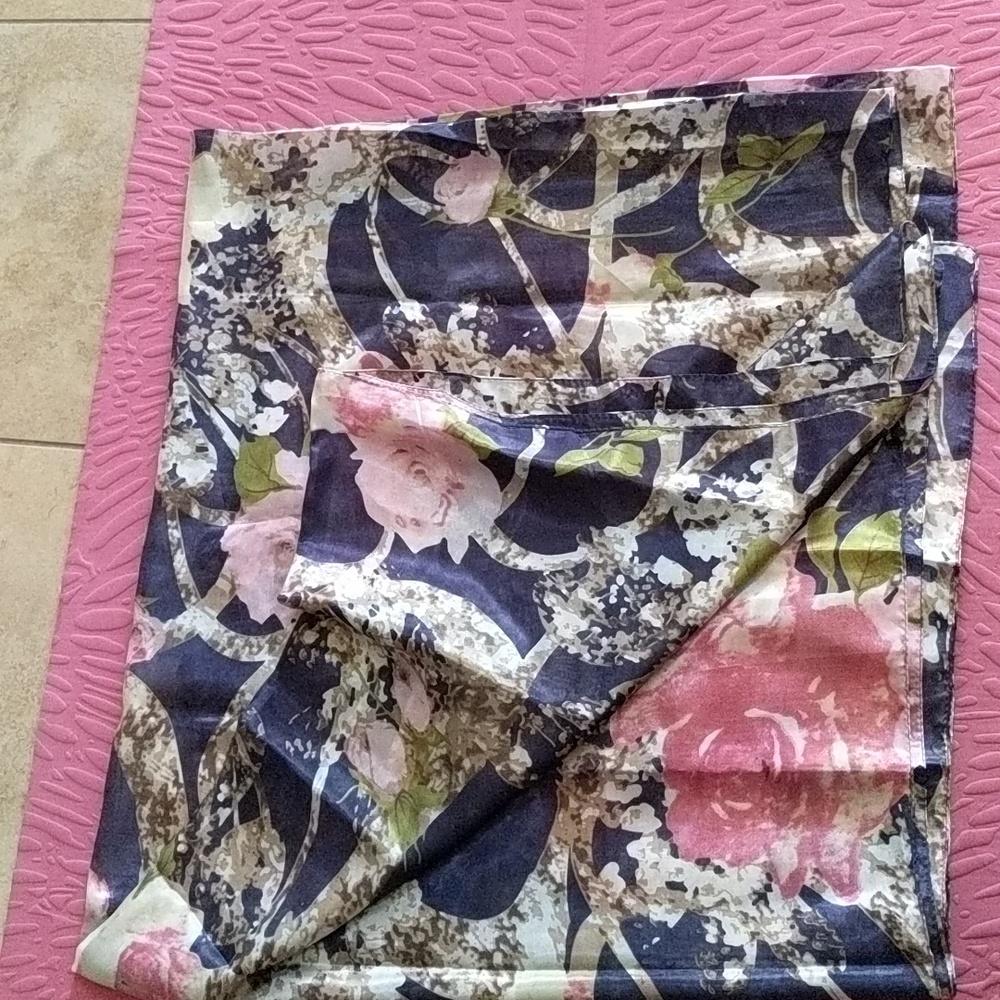 Silk like scarf size 74 x 36 inches